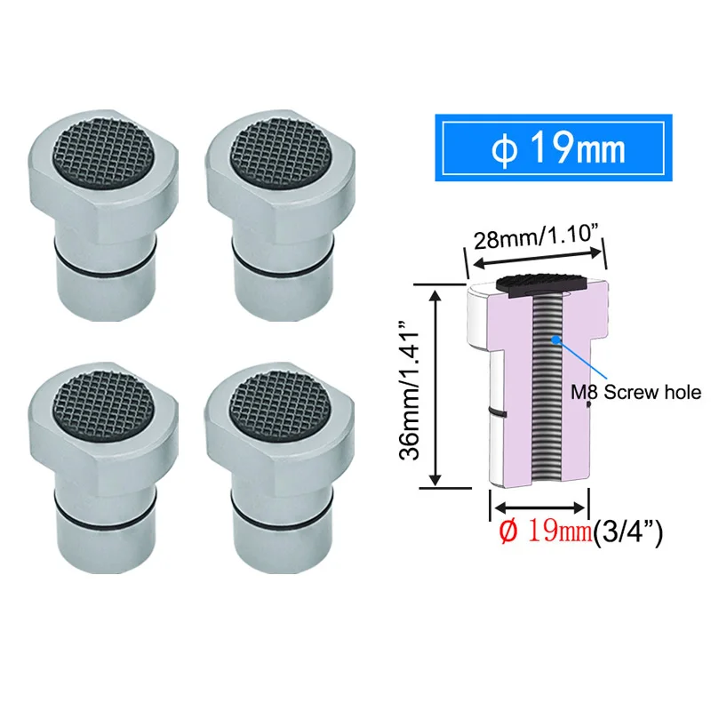 Workbench Peg Brake Stops Bench Dogs Clamp For 3/4 Inch Hole With Non-Slip Pad Aluminum Alloy Woodworking Tools Stainless Steel