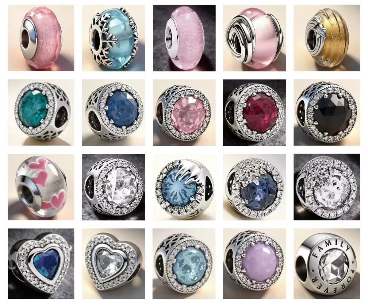Hot Sale 925 Silver Heart Shape Purple Pink Red Blue Green Zircon Charm Beads Fit Original Bracelet DIY Fine Women Jewelry Gifts