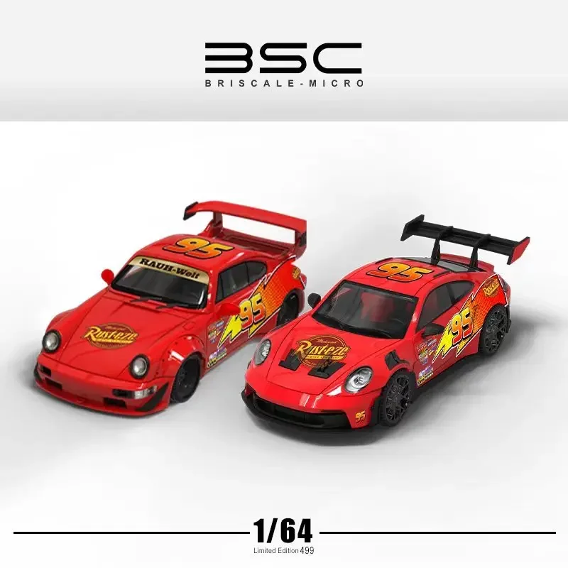 

** Предварительная продажа ** BSC 1:64 RWB 964 GT3RS молния литый под давлением Коллекционная Миниатюрная модель автомобиля TM TimeMicro