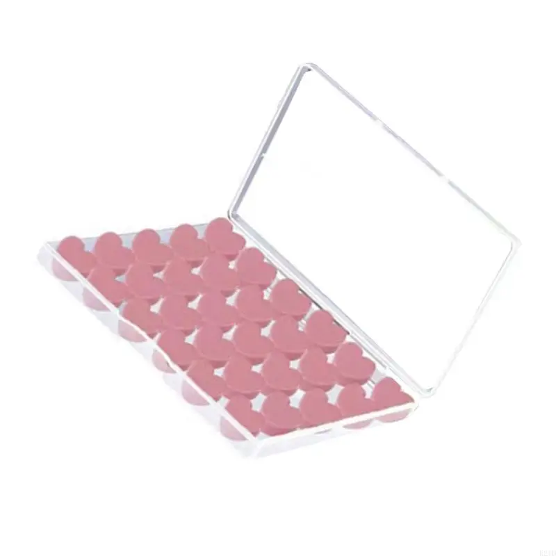 30pcs مقاومة للماء مقاومة للماء سدادات أذن على شكل قلب من سدادات الأذن لحظر الضوضاء لدراسة طائرات السفر