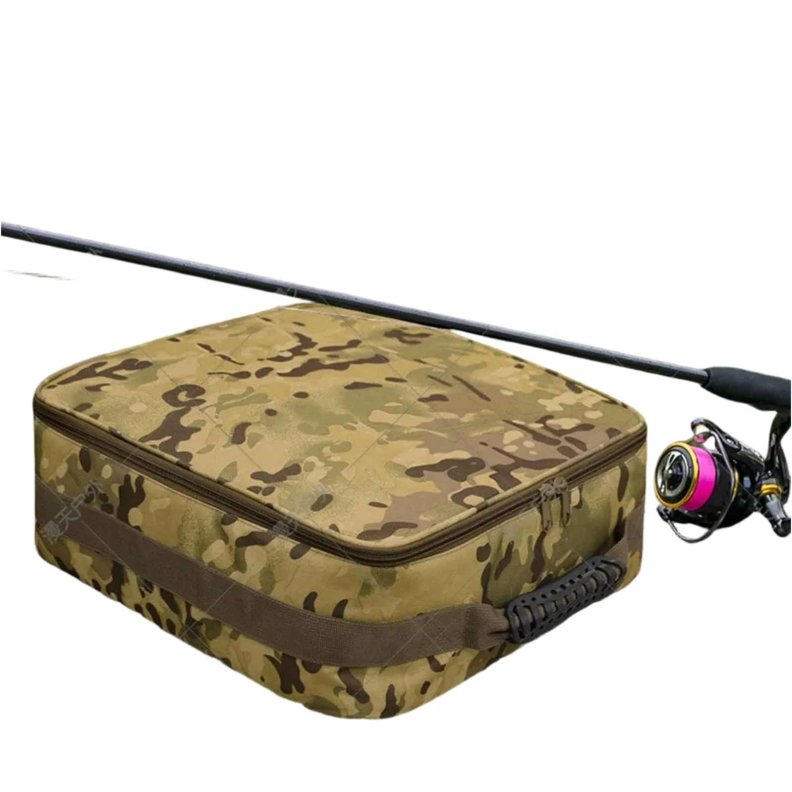 Outdoor Portable Storage Bag Adjustable Camping Bags Large-Capacity Fishing Gear Bags Camouflage Tackle Box Accessory