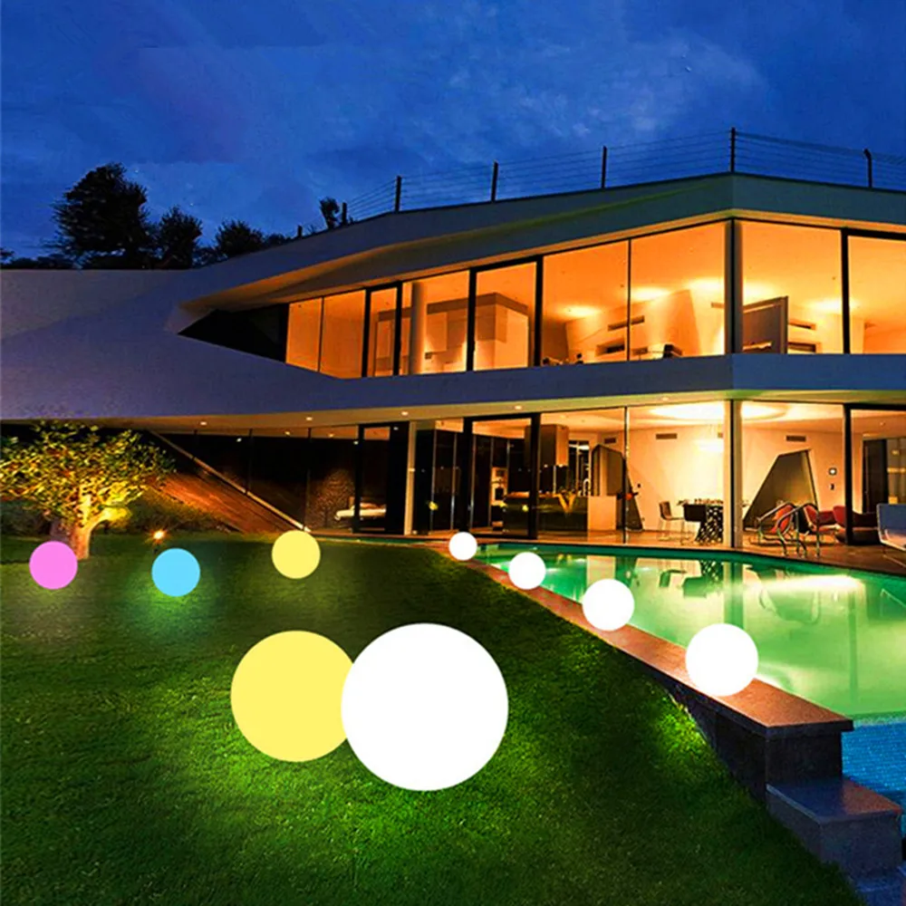 Waterproof LED Garden Ball Light Rechargeable Landscape Lighting Lawn Lamps for Outdoor Party Wedding Bar Garden