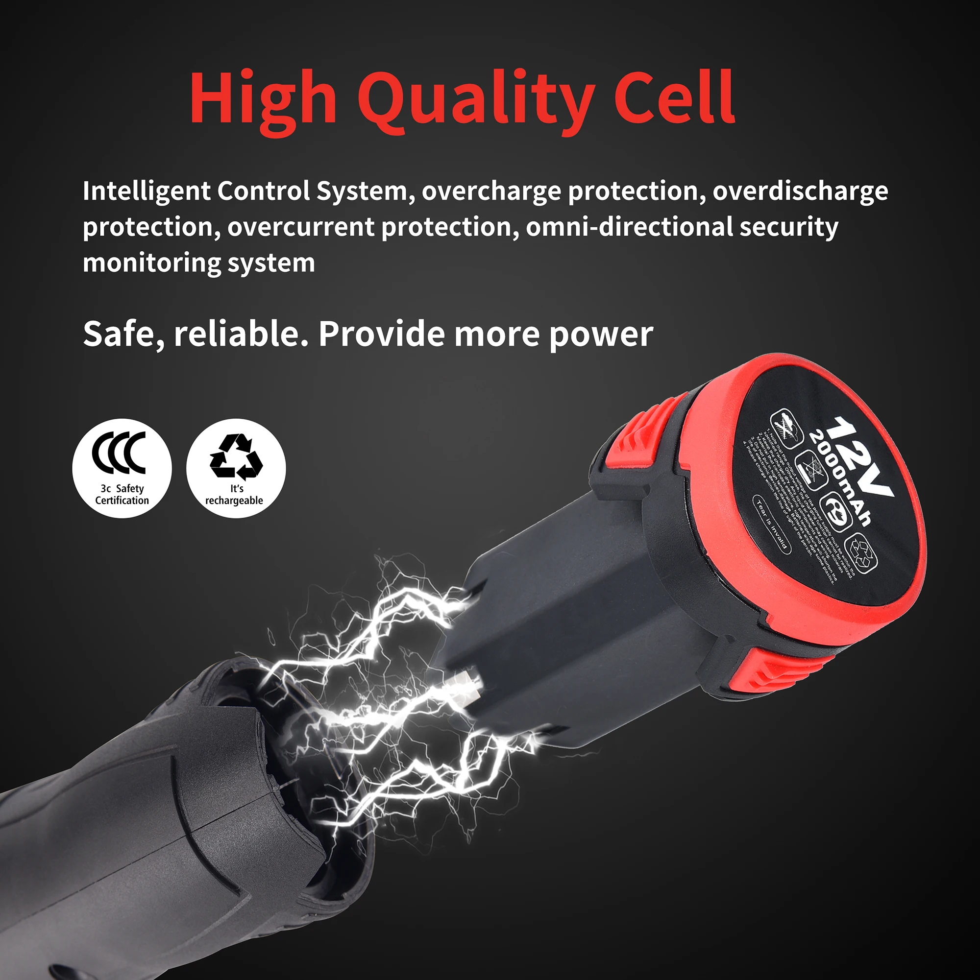 12V Cordless Dual Action Battery Car Mini Polisher with RO DA Switch and 1.2in/2in Backing Pad - view 5