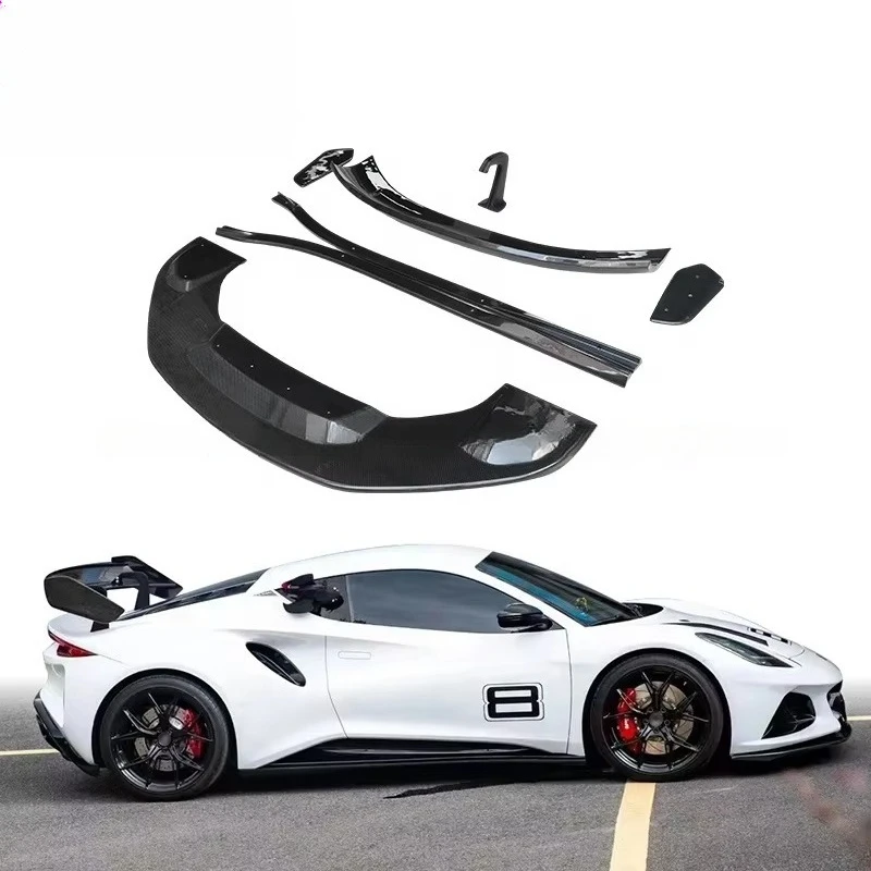 

Excellent Quality GT4 Style Dry Carbon Fiber Body Kit for Front Lip Side Skirts Rear High Tail Spoiler Wing BodyKit