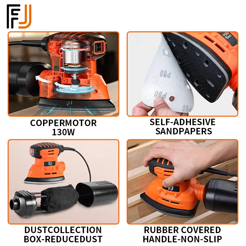 Ranlraka Best Value Plug Customizable Sander Corded Mouse Sander Manufacturer Lijadora De Detalle Good Best Price - view 3