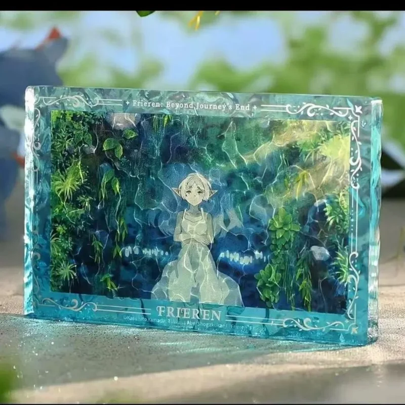 Frieren: Beyond Journey's End High-quality Acrylic Cardboard Tiles with A Flowing Sand Effect, Perfect for Gifting To Friends.