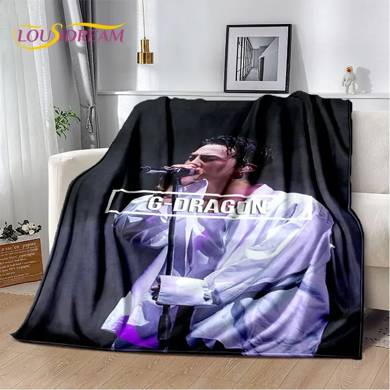 Kpop Bigbang Pop G-DRAGON Singer Soft Plush Blanket,Flannel Blanket Throw Blanket for Living Room Bedroom Bed Sofa Picnic Cover