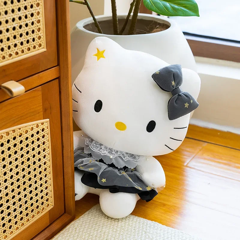 

Плюшевая кукла Sanrio Hello Kitty черно-золотая, мягкая игрушка, кавайная игрушка, подарок на день рождения, для автоматов-хватайки, оптовая продажа, экспорт, для девочек