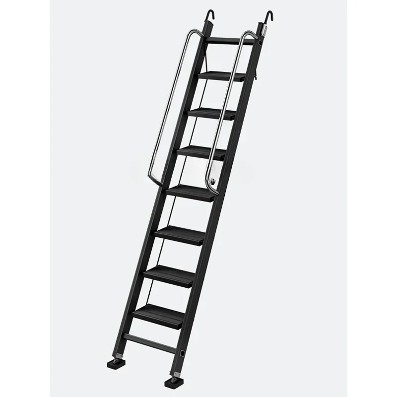 Ladder Household Aluminum Alloy Folding Stairs of Attic Indoor Escalator Thickened Engineering Ladder Mobile Portable