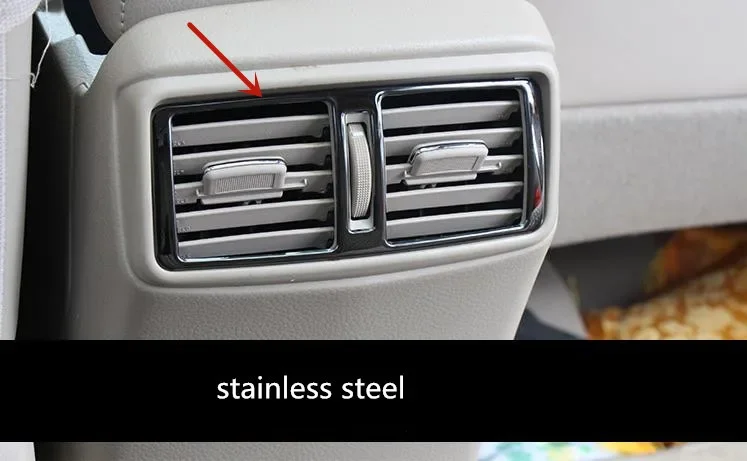 For Nissan X-Trail 2014-2019 stainless steel Decorative frame of rear air outlet Anti-scratch protection car accessories