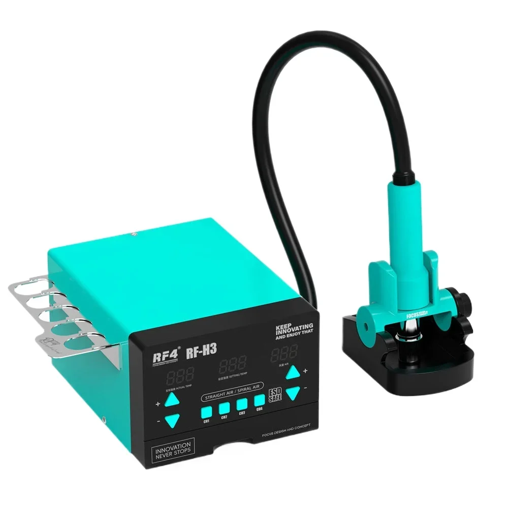 RF4 RF-H3 핫 에어 건 납땜 스테이션, 디지털 디스플레이 재작업, 휴대폰 PCB IC BGA 납땜 제거 수리