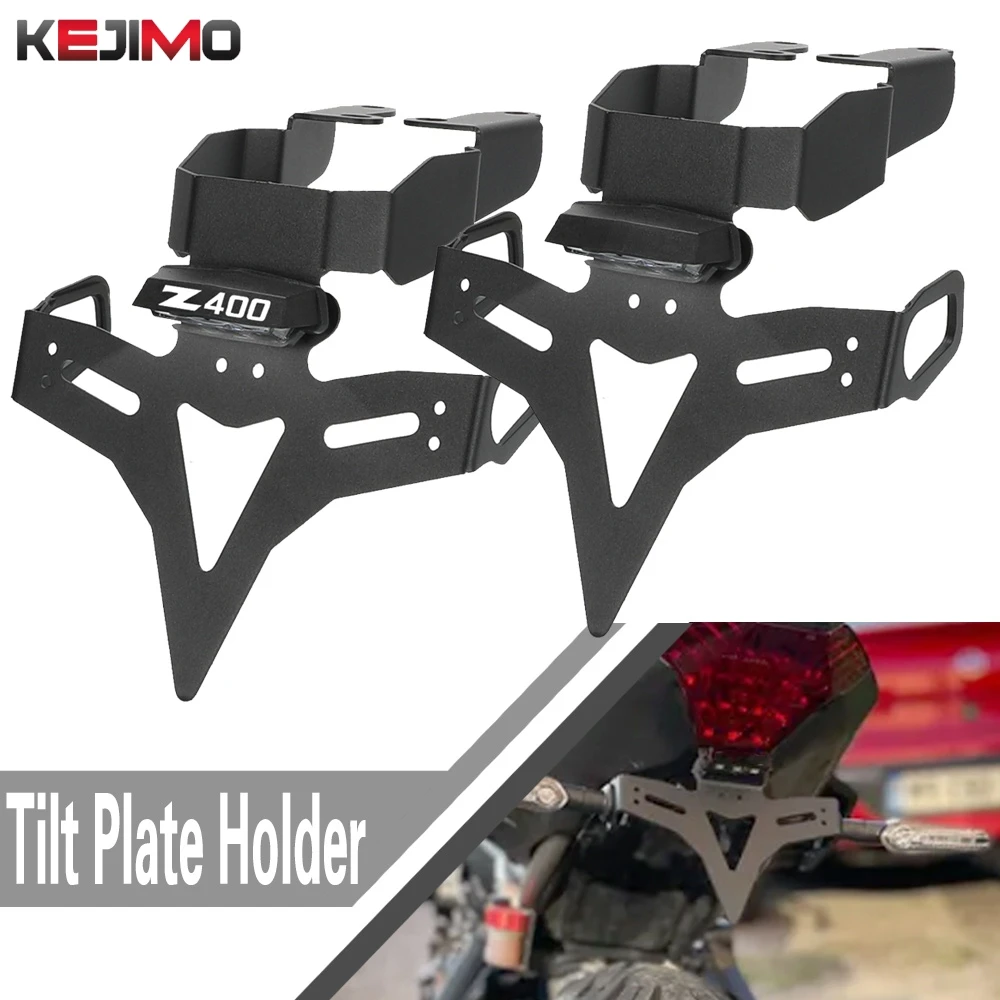 

For KAWASAKI NINJA 400/ Z400 Z 400 Ninja400 2018-2024 2025 Motorcycle License Plate Bracket Holder Tilt Plate Holder accessories