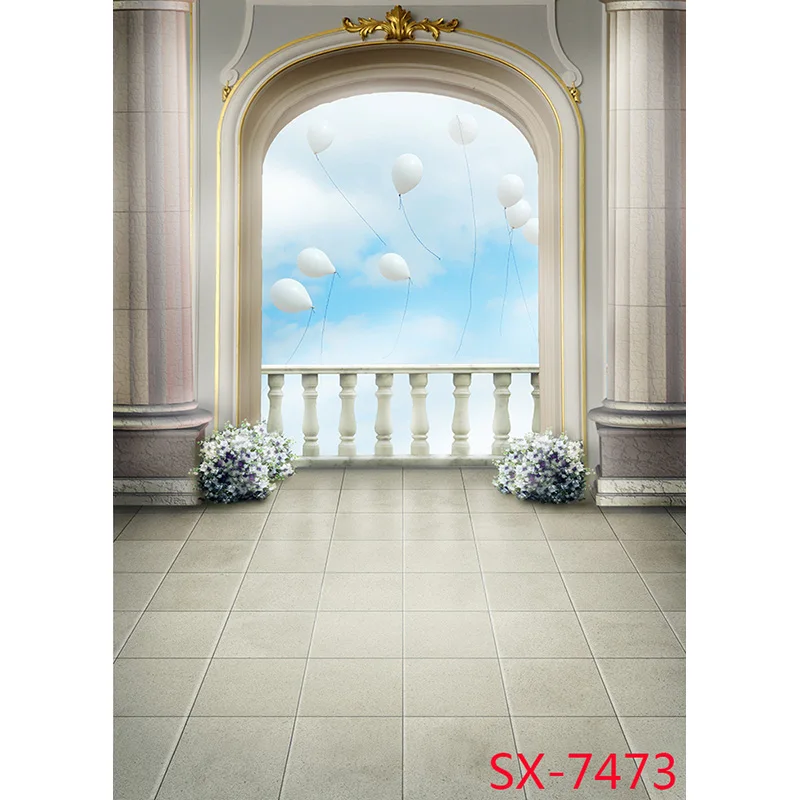 Vinyl Chụp Ảnh Phông Nền Chống Đỡ Hoa Sàn Gỗ Lâu Đài Cưới Chủ Đề Chụp Ảnh Phòng Thu Nền 2157 YXFL-67