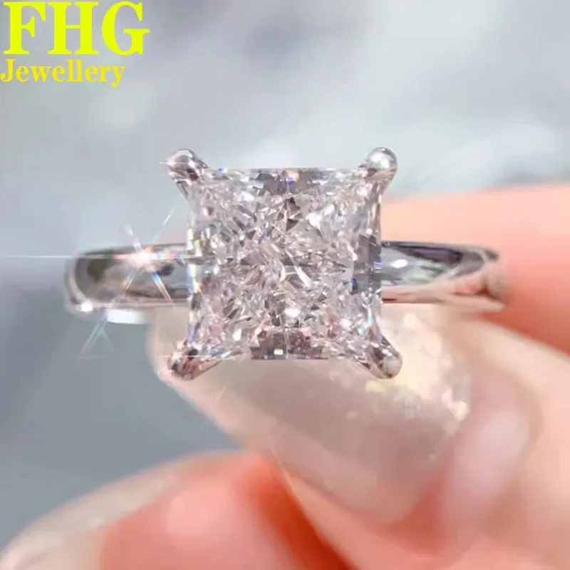 IGI Lab grown Diamond Princess Square 3ct Wedding Ring DEcolor VVS-VS1