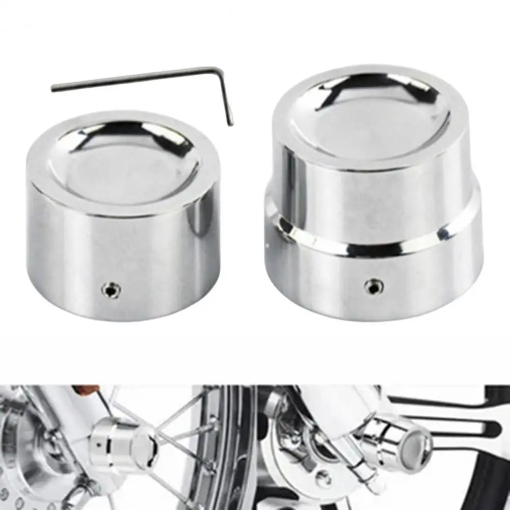 Axle Nut Caps Motorcycle Rear Axle Nut Covers with Chrome Plating for Vrsc Springer Models Corrosion Resistant for -davidson