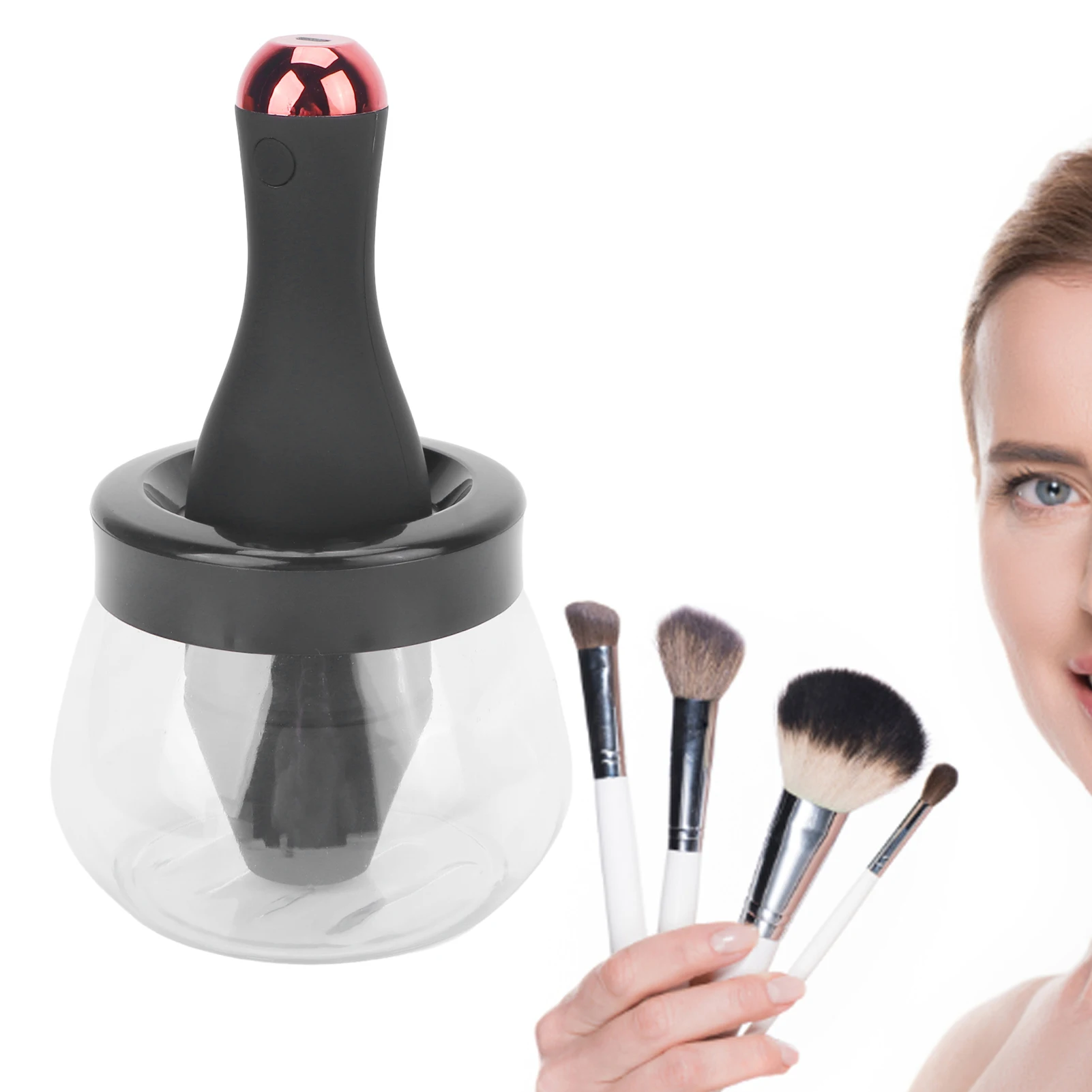 แปรงแต่งหน้าไฟฟ้าทําความสะอาด Quick Dry ชาร์จอัตโนมัติแปรงทําความสะอาด Super Fast Electric Brush Cleaner