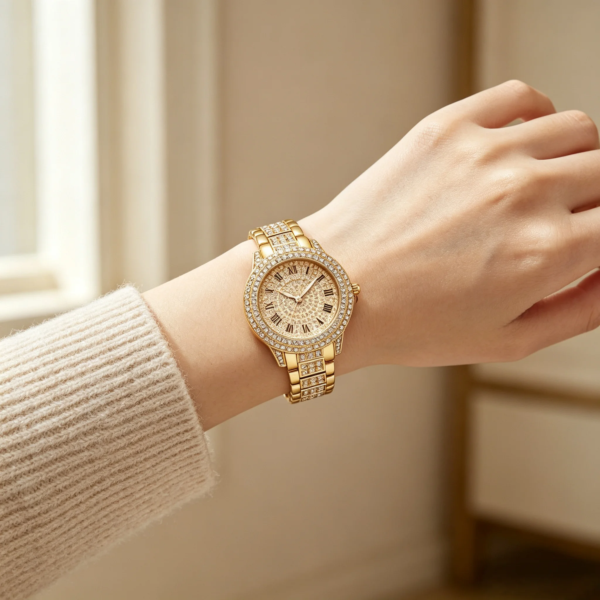 Elegant Women Zircon Crystal Q - огляд і ціна Jewelry Watches For Ladies