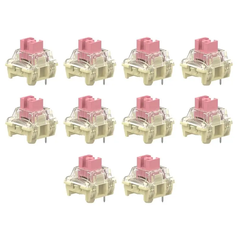 A29F-10PCS Pink Keyboard Axis V2 Silver Plated Mechanical Keyboard Axis DIY Keyboard Switch For Mechanical Keyboard