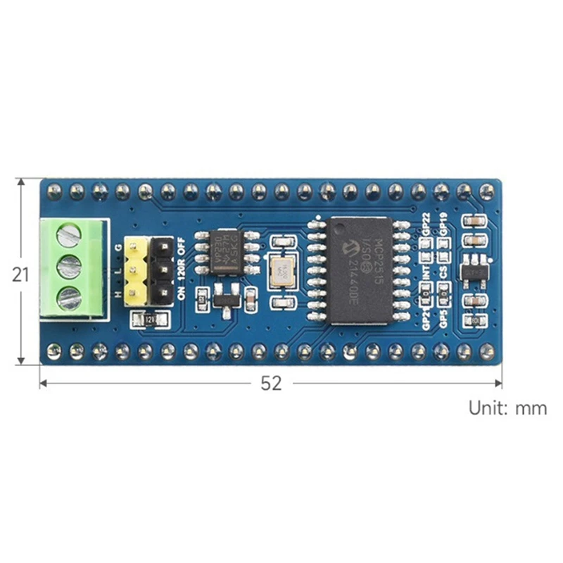 Waveshare-Placa de expansión Pico CAN para Raspberry Pi Pico Series, interfaz SPI, comunicación de larga distancia, Kits de placa de expansión