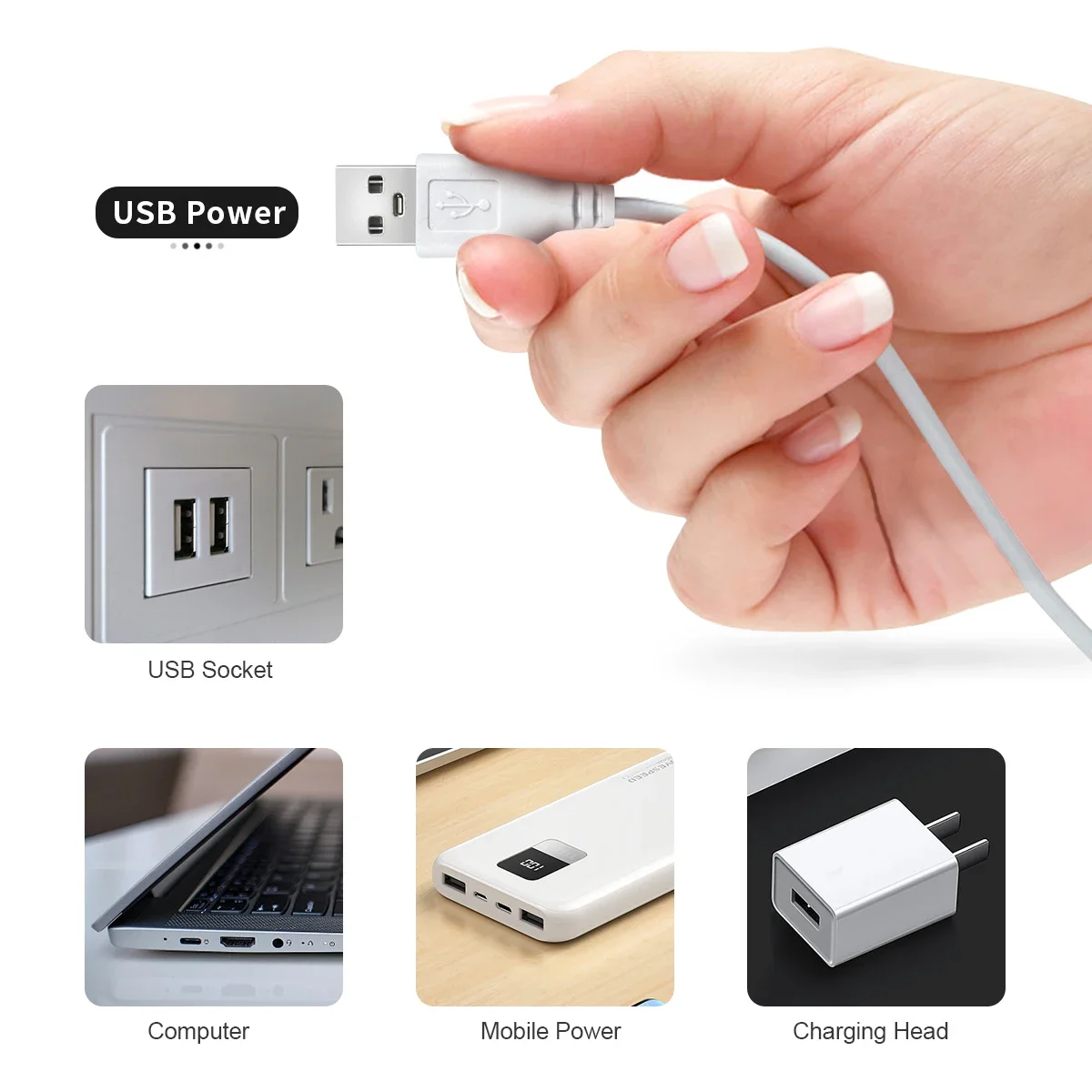 USB 5 فولت COB قطاع ضوء 320 المصابيح/م عالية الكثافة RA90 مع 11 مفاتيح RF تحكم عن بعد لتقوم بها بنفسك كوتابل لإضاءة غرفة نوم المطبخ