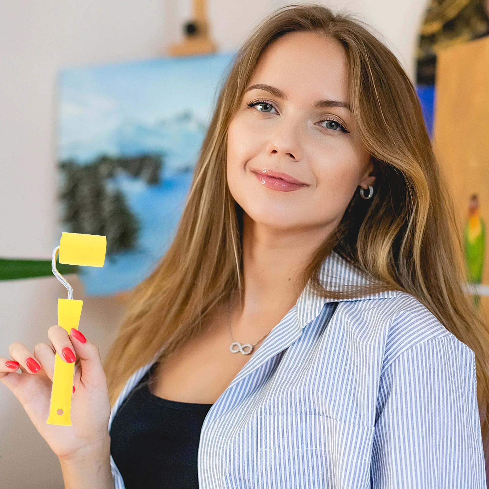 

Наклейка с заусенцами, виниловый инструмент для пола, более гладкий шов, установка обоев, губчатые ролики, резиновые, эргономичные, практичные