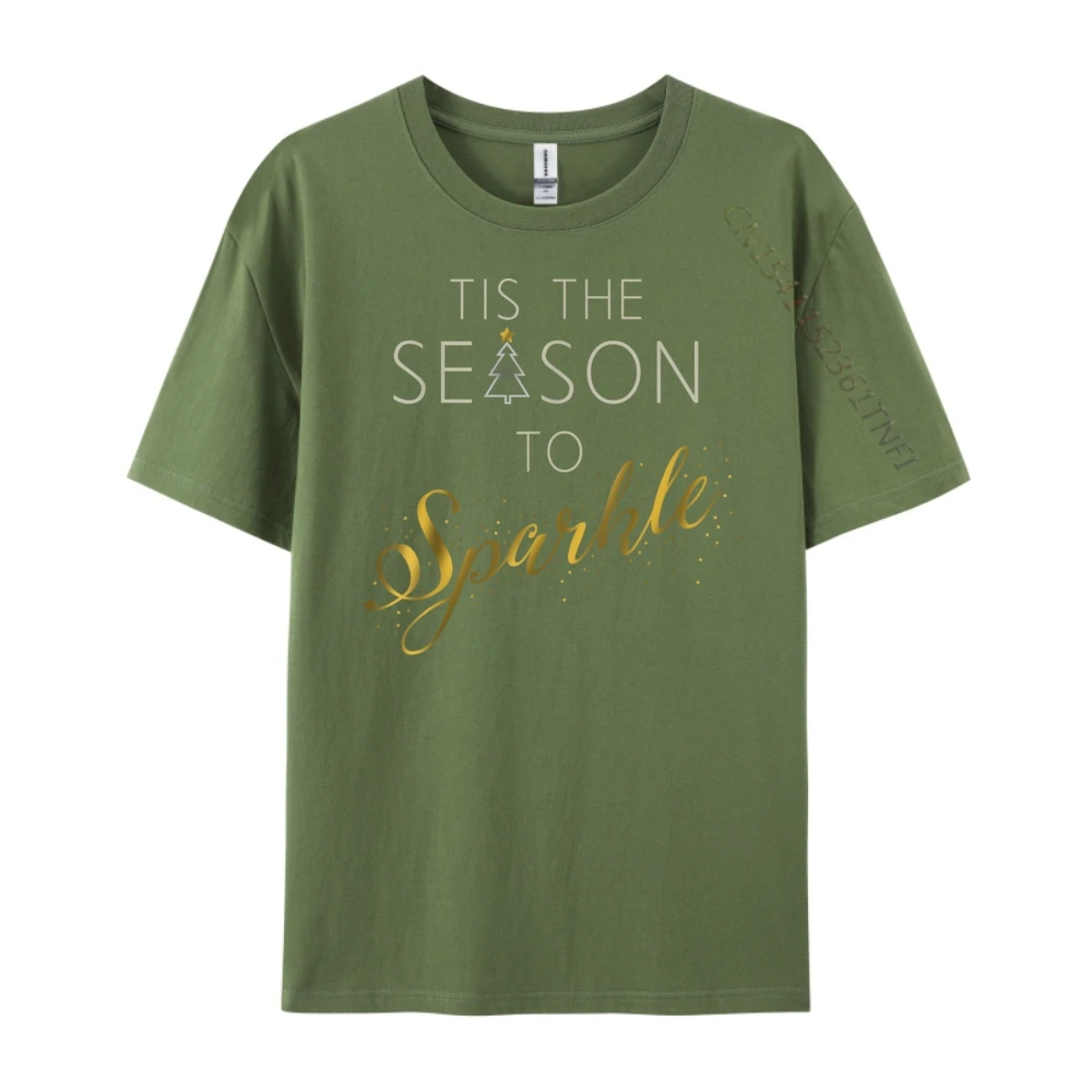 

Tis The Season To Spaikle White T Shirt Men Summer Men's Cotton T-Shirt Cream T Shirt Oversize Man Aesthetic