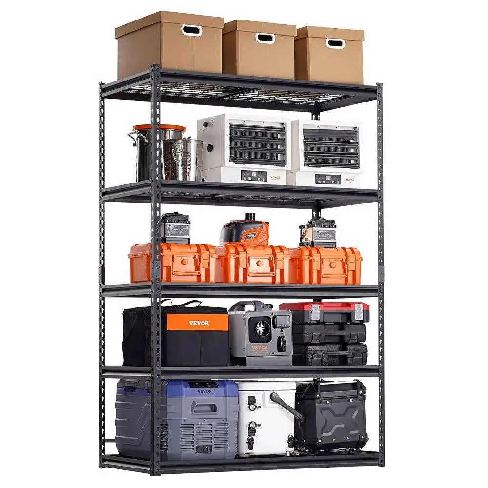 

Adjustable Heavy Duty 5 Tier Storage Shelves for Garage Shelving Units Capacity 3000 lbs Sturdy Metal Organizer