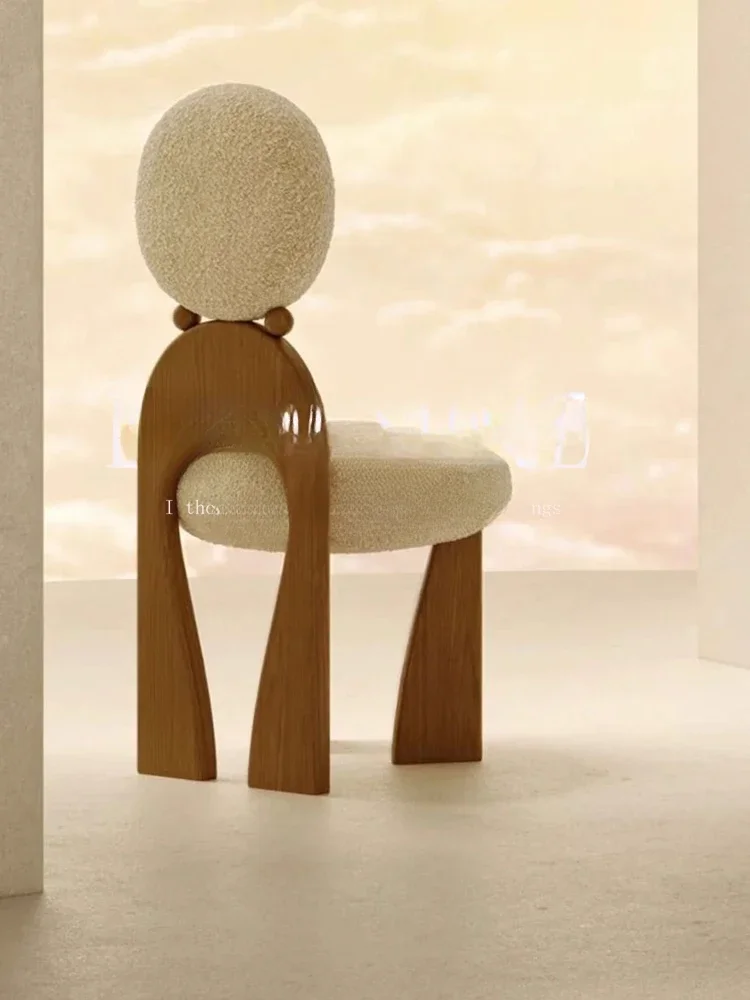 Designer solid wood earrings dining chair