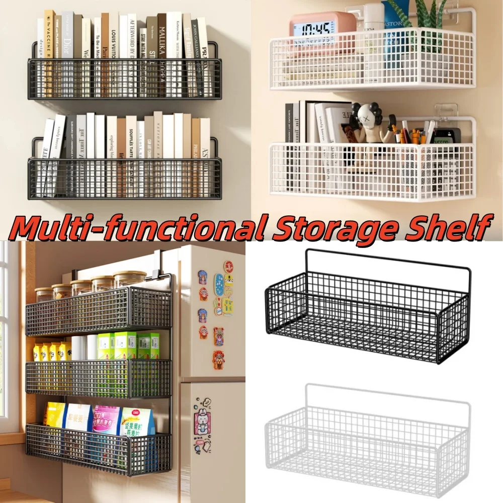 

Bilayer Bathroom Grid Shelf Suspension Type Bathroom Organizer Shampoo Shower Gel Kitchen Makeup Storage Bathroom Accessories
