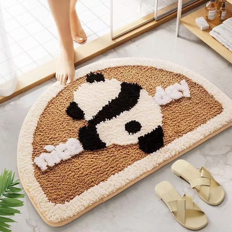 Bathroom Non Slip Bathroom Mat Natural Rubber Household Toilet Thickened Door Mat Foot Pad For Stepping On Flower Slip Mat ZG988