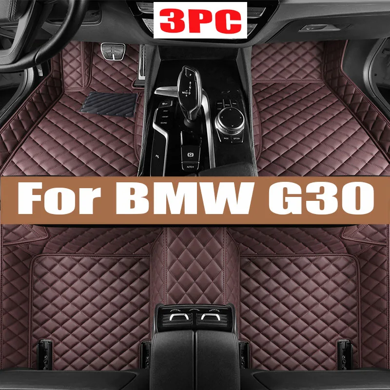 

Custom Car Floor Mats for BMW G30 5 Series 2017-2022 Year Eco-friendly Leather Car Accessories Interior Details