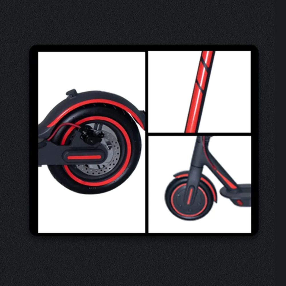 Front Rear Wheel Hub Reflective Sticker Tyre Decals Applique Tape For Xiaomi M365 Pro 1S Electric Scooter Night Safety Sticker