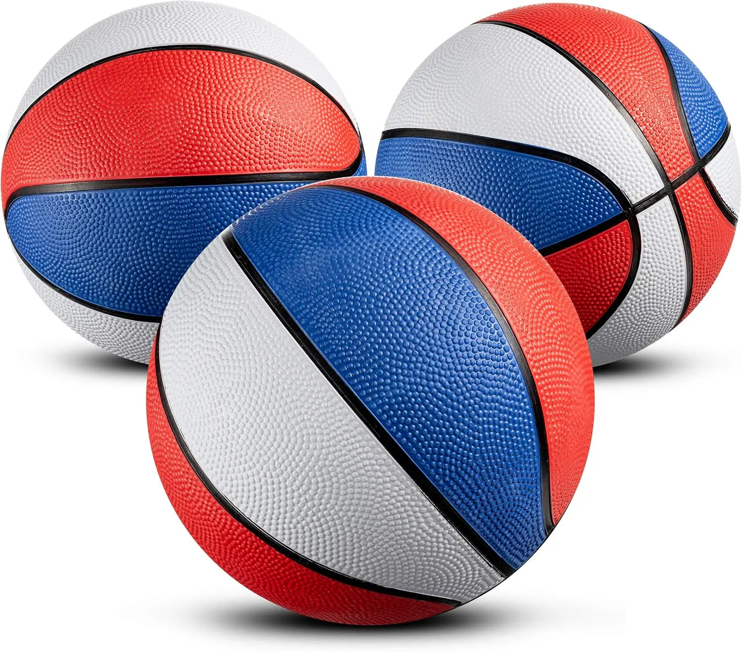 

7 Inch Mini Basketballs for Kids - Pack of 3, Indoor & Outdoor, Inflatable with Pump