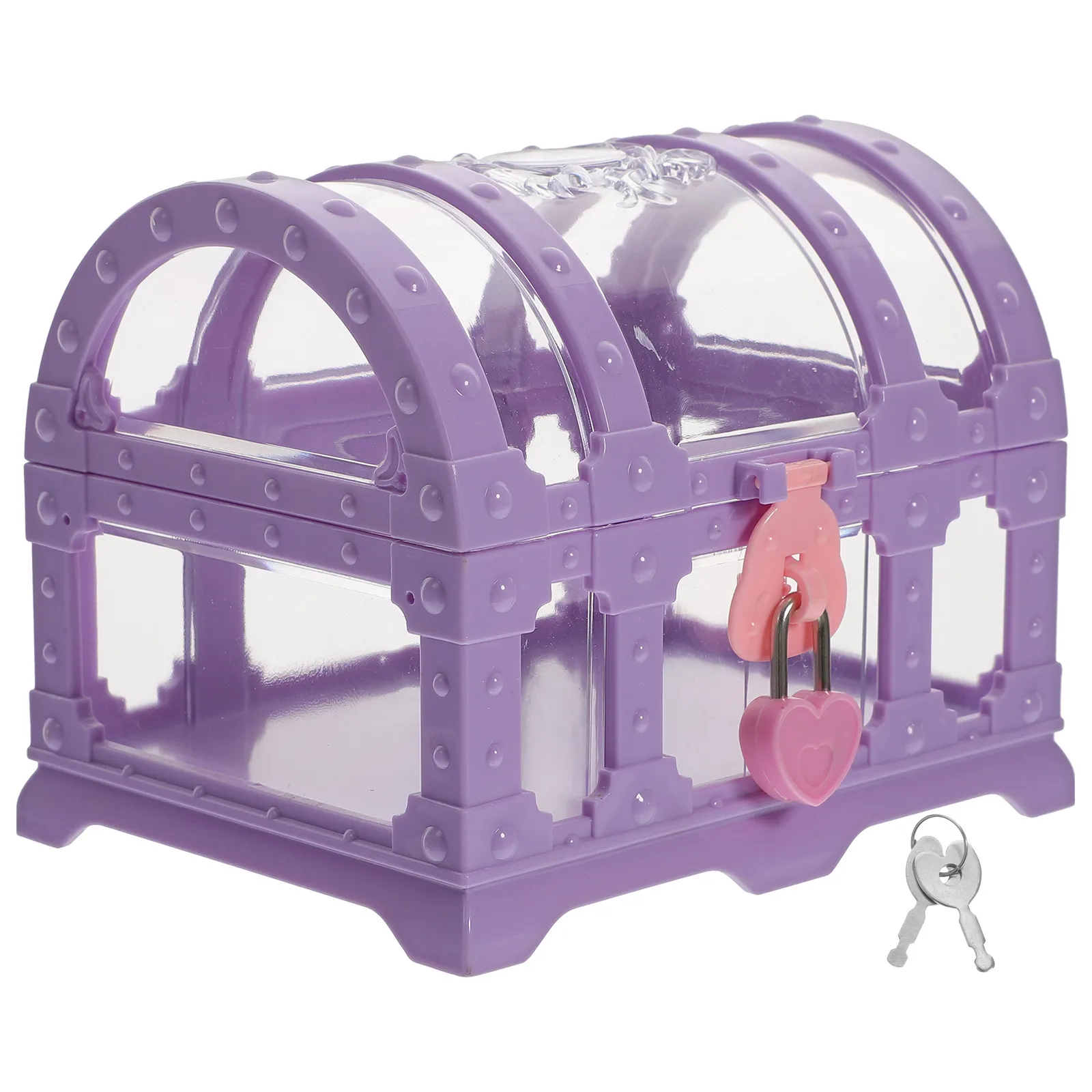 Treasure Chest Small Plastic Pirate Themed Storage Box Party Favor Decorative Prop for Halloween Birthday Stage Performance