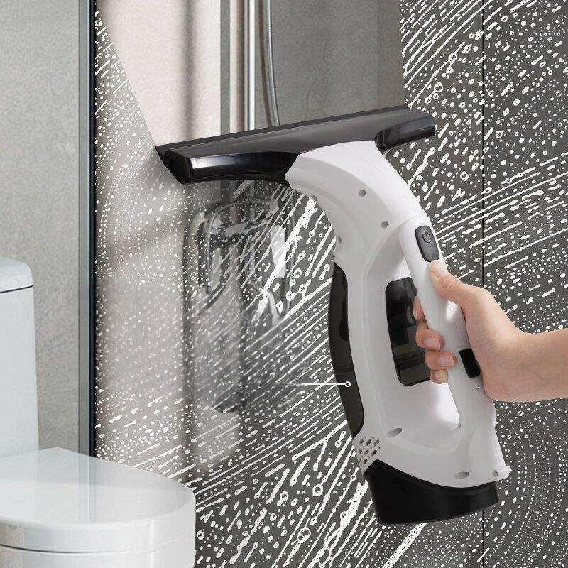 Small electric glass cleaner, handheld window cleaner, strong water absorption, efficient and portable artifact