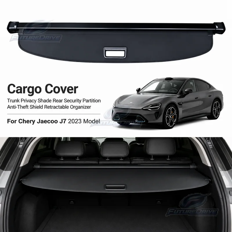Cargo Cover Trunk Privacy Shade Rear Security Partition Anti-Theft Shield Retractable Organizer for Chery Jaecoo J7 2023 Model
