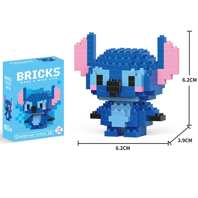 Mickey Mouse Stitch Hello Kitty Building Blocks Cartoon Character Assembled Model building block Dolls Toys Children Gifts