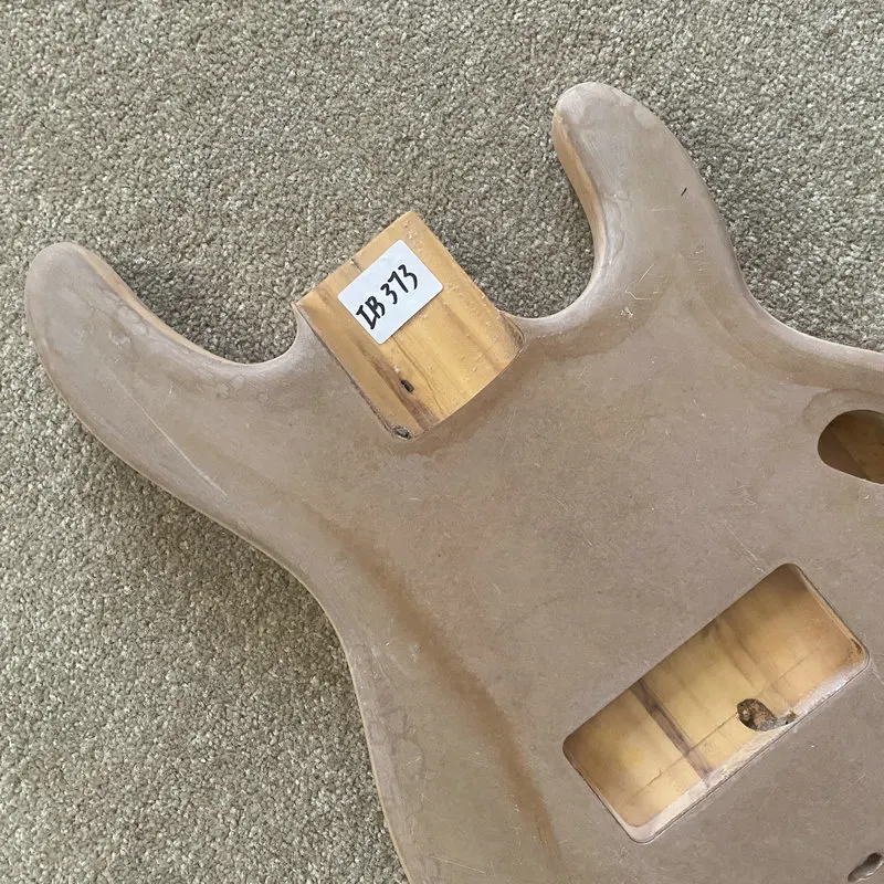 IB373 Bass Guitar Sample Custom Electric Bass Body in SOlid Basswood One Pickups Semi Finishing for DIY Replace