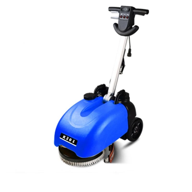 Small scrubber K201 hand-push wire type automatic brush floor sweeping and suction integrated machine