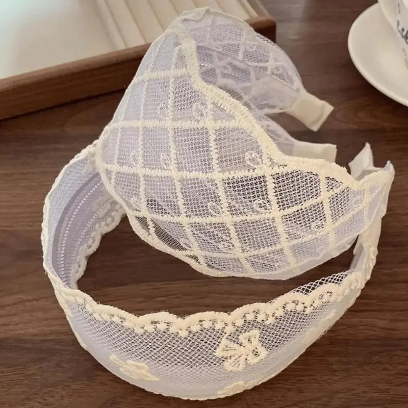 Neue Niedliche Elegante Weiße Spitzen-Haarbänder Stirnband für Frauen und Kinder Scrunchies Haarreif Haarschmuck Kopfschmuck Ornament – Detail 11