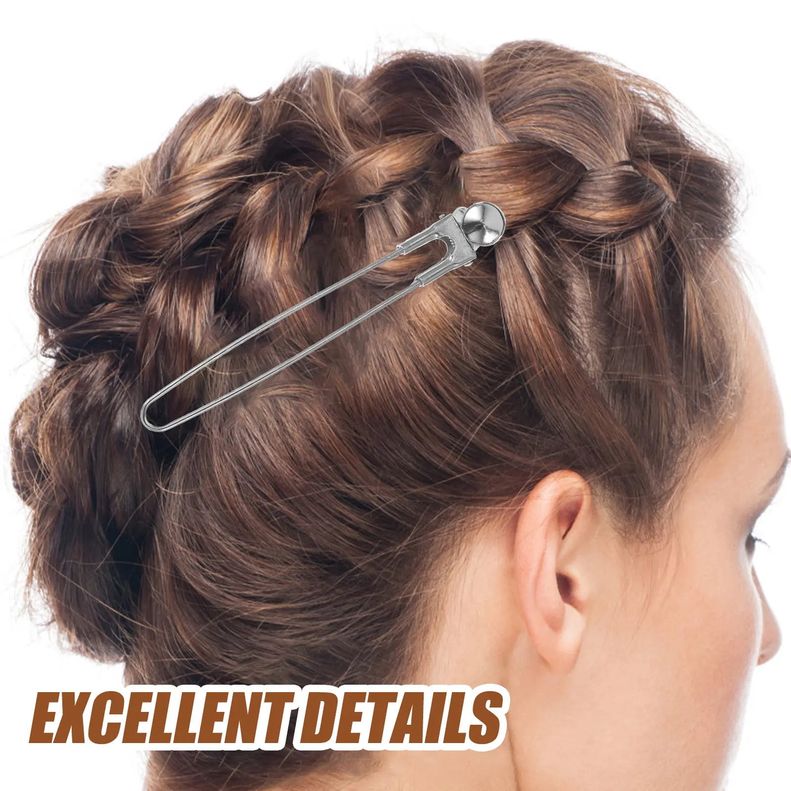 

12Pcs Stainless Steel Hair Sectioning Clips Heat Resistant Cold Resistant Small Lightweight Hair Salon Tool Hairdressing