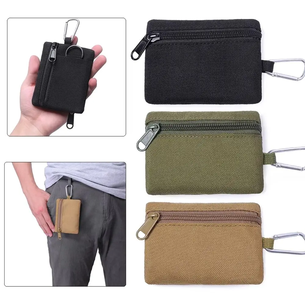 캐주얼 미니 동전 지갑 나일론 랜야드 지퍼 보관 가방 방수 옥스포드 천 지갑