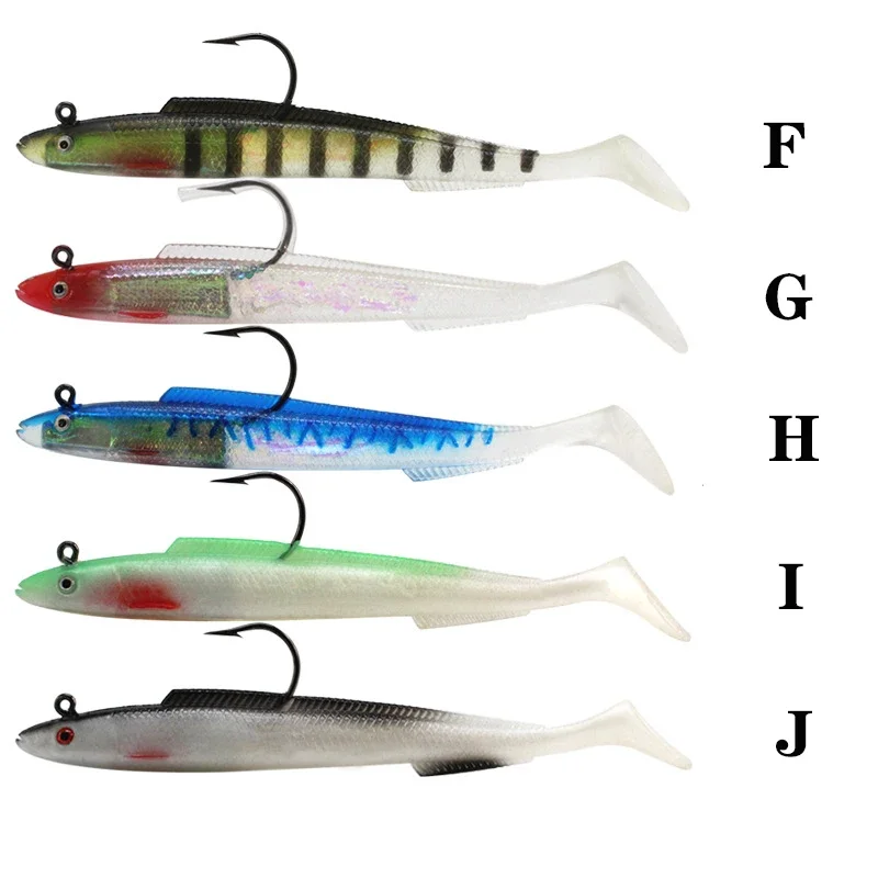 10g 30g Glow Eel Soft Lure Wobbler Artificial Fishing Bait Silicone Sea Bass pike Rockfish Grouper Carp Lead Jig Head Tackle