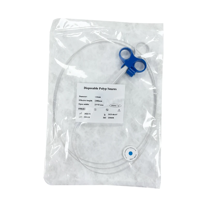 Medical Polypectomy Snare Rotatable Handle Multiple Loop Sizes Available for Polyp Removal