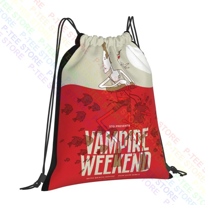 Vampire Weekend Tour August 29Th 2010 Marymoor Park Drawstring Bags Gym Bag Print Large Capacity