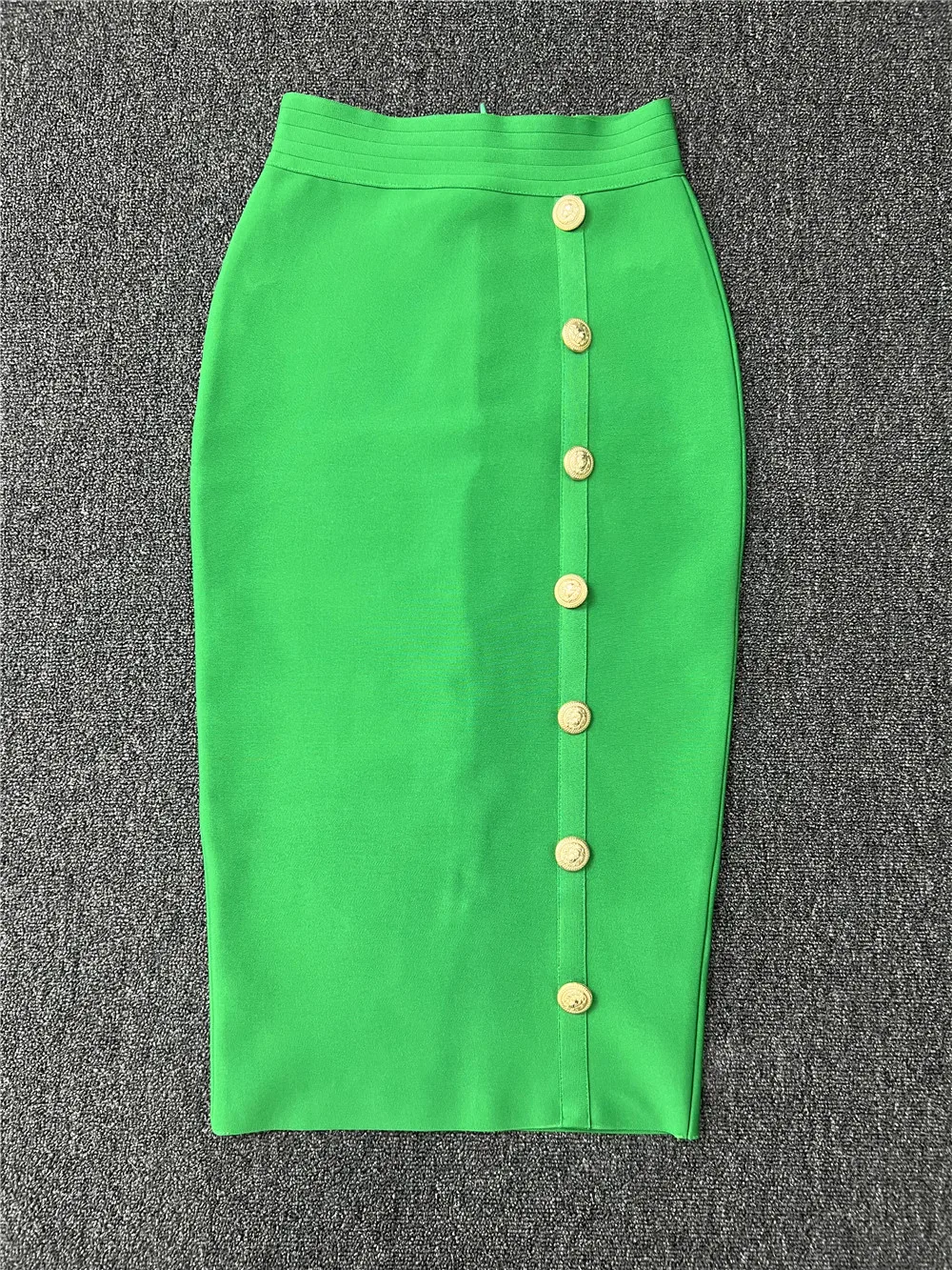 Trendyol Women Skirts 2023 New Spring High Waist Knee Length Elastic Bandage Pencil Skirt Office Ladies Formal Business Wear