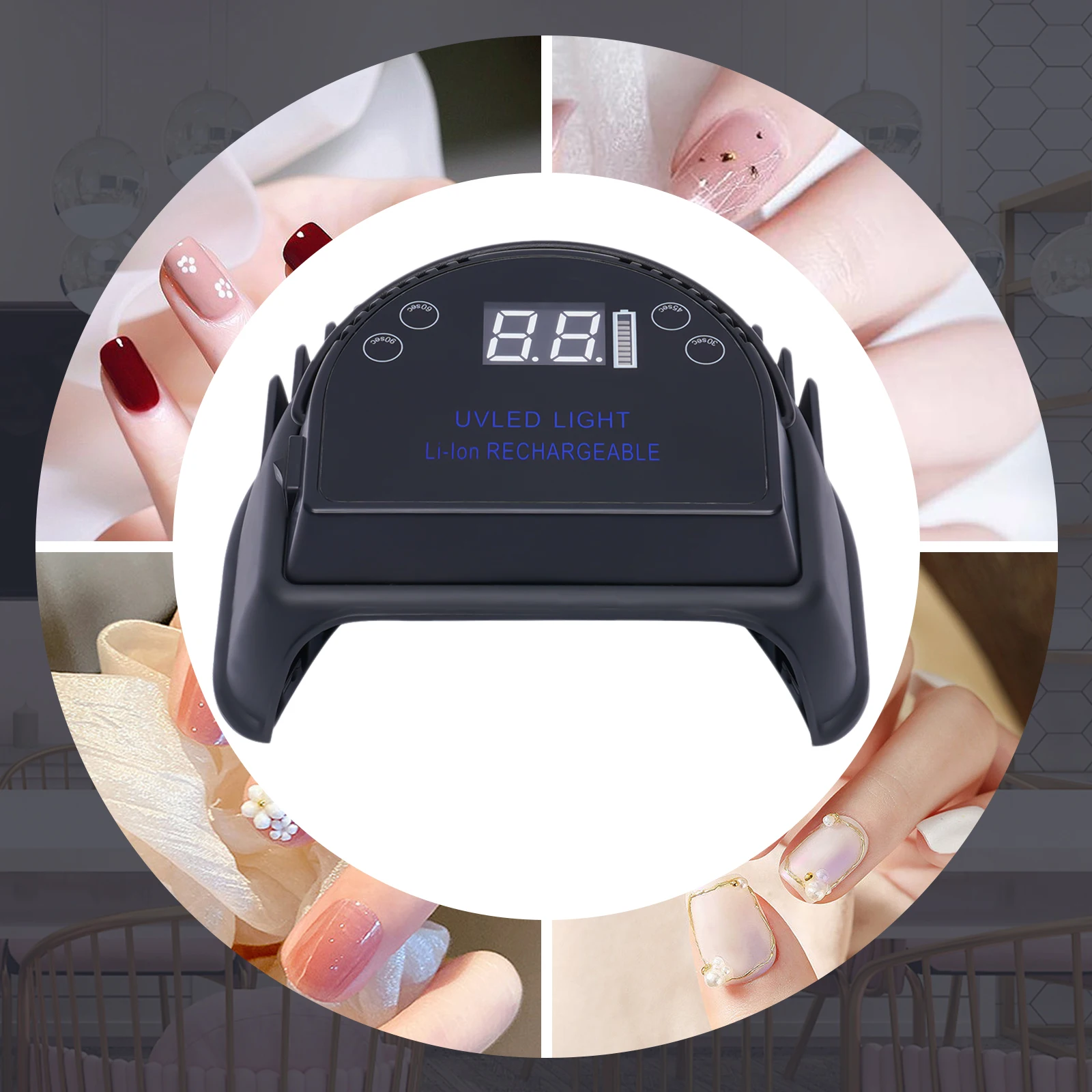 Lampada per unghie a LED UV Lampada per asciugatrice Lampada per smalto gel senza fili per strumenti per unghie che polimerizza manicure Lampade per asciuga unghie UV a LED