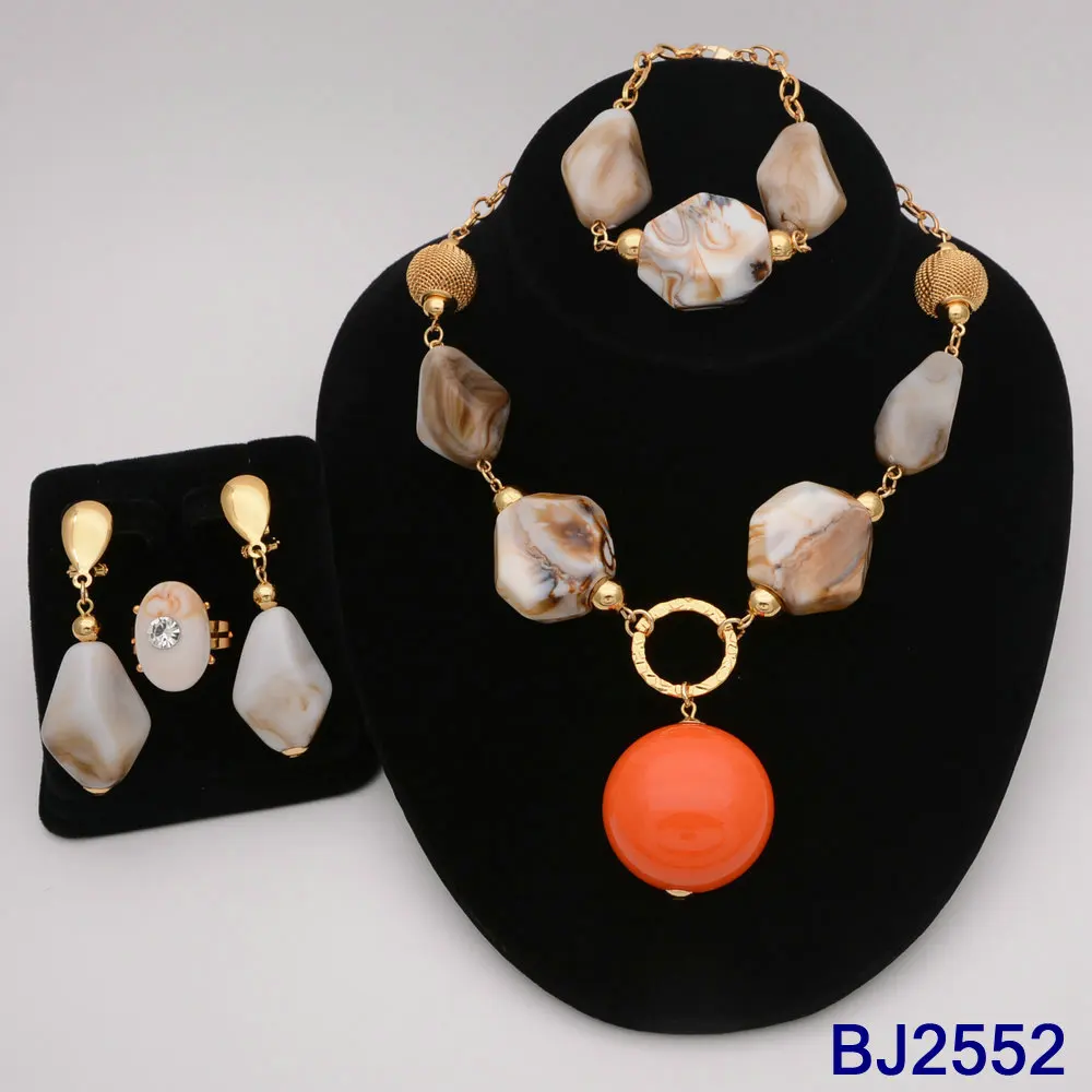 Italian Jewelry Set Luxury Women Necklaces Earrings Ring Bracelet Wedding Party Accessories