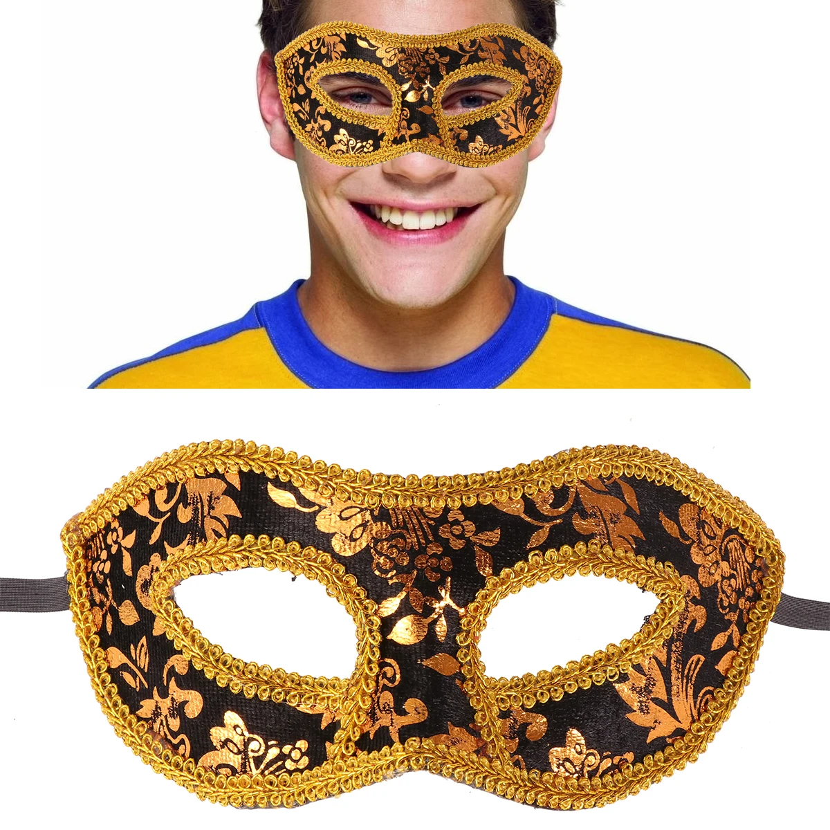 

Men'S Masquerade Mask Half Face Costume Party Ball Halloween Christmas Carnival Retro Mask For Cosplay