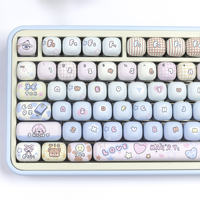 MOG Keycaps PBT 5-Thermal Sublimation Toys 136 Keys For Mechanical Keyboard Mx Switch Girls Gifts AKK O